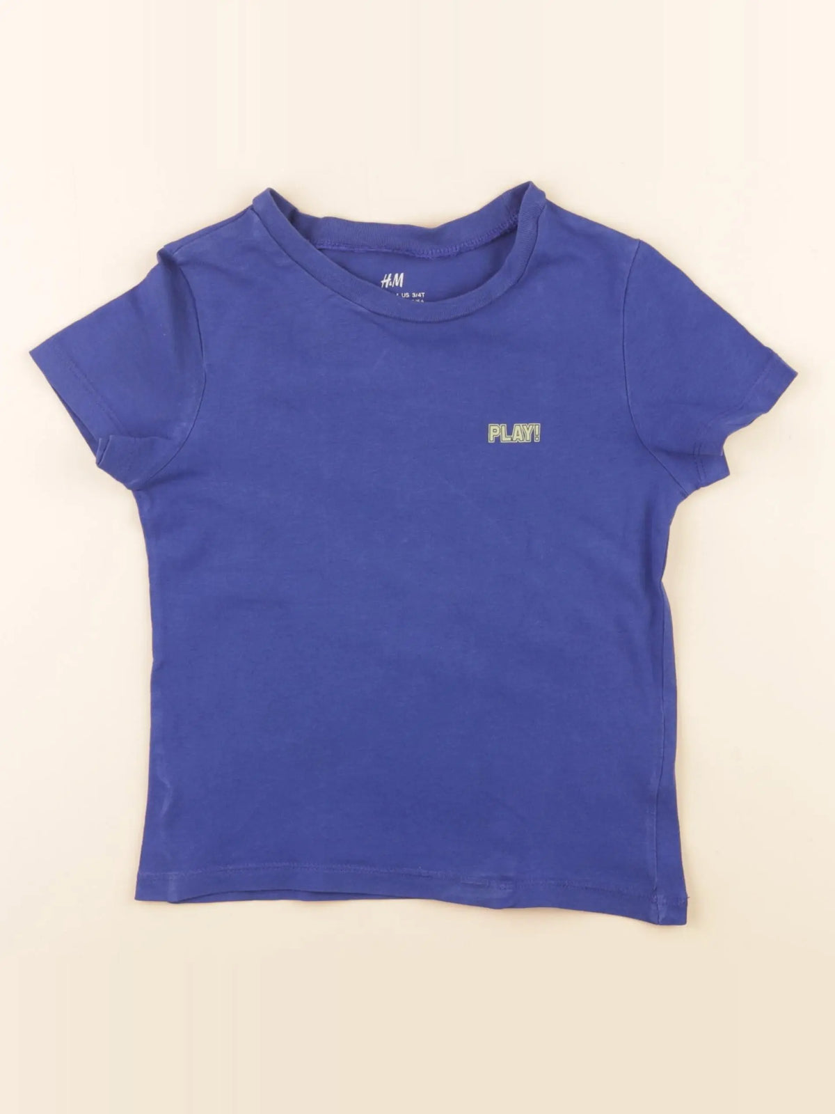 H&M - tee-shirt bleu - 2/4 ans
