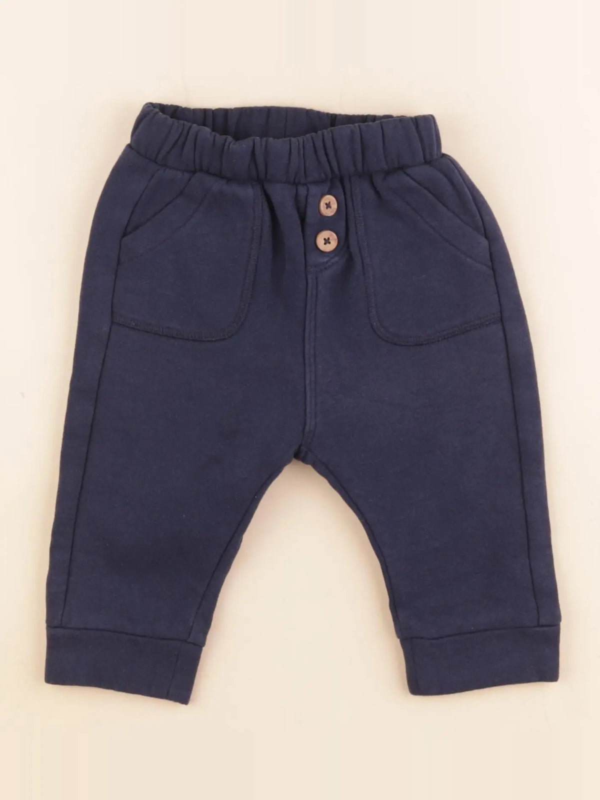 Tape à l'oeil - pantalon doublé bleu - 9 mois