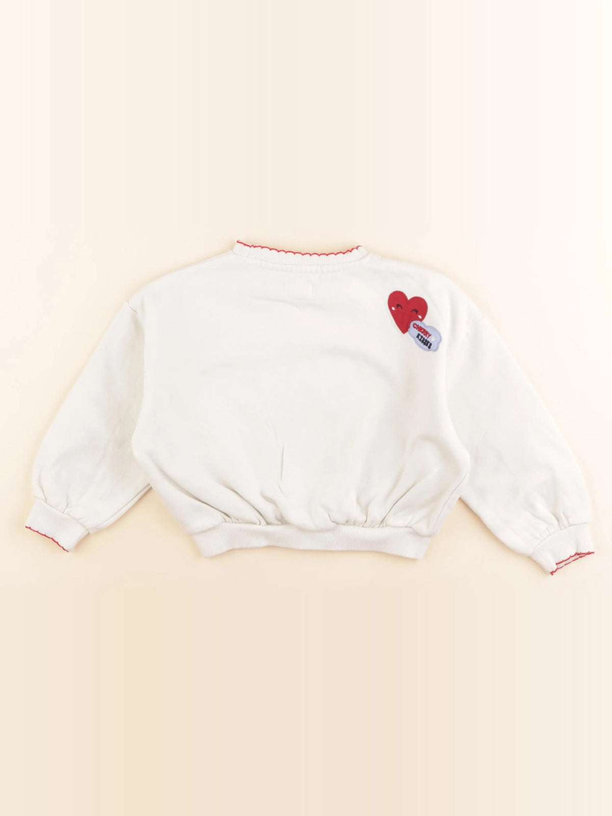 Vertbaudet - sweat blanc - 4 ans