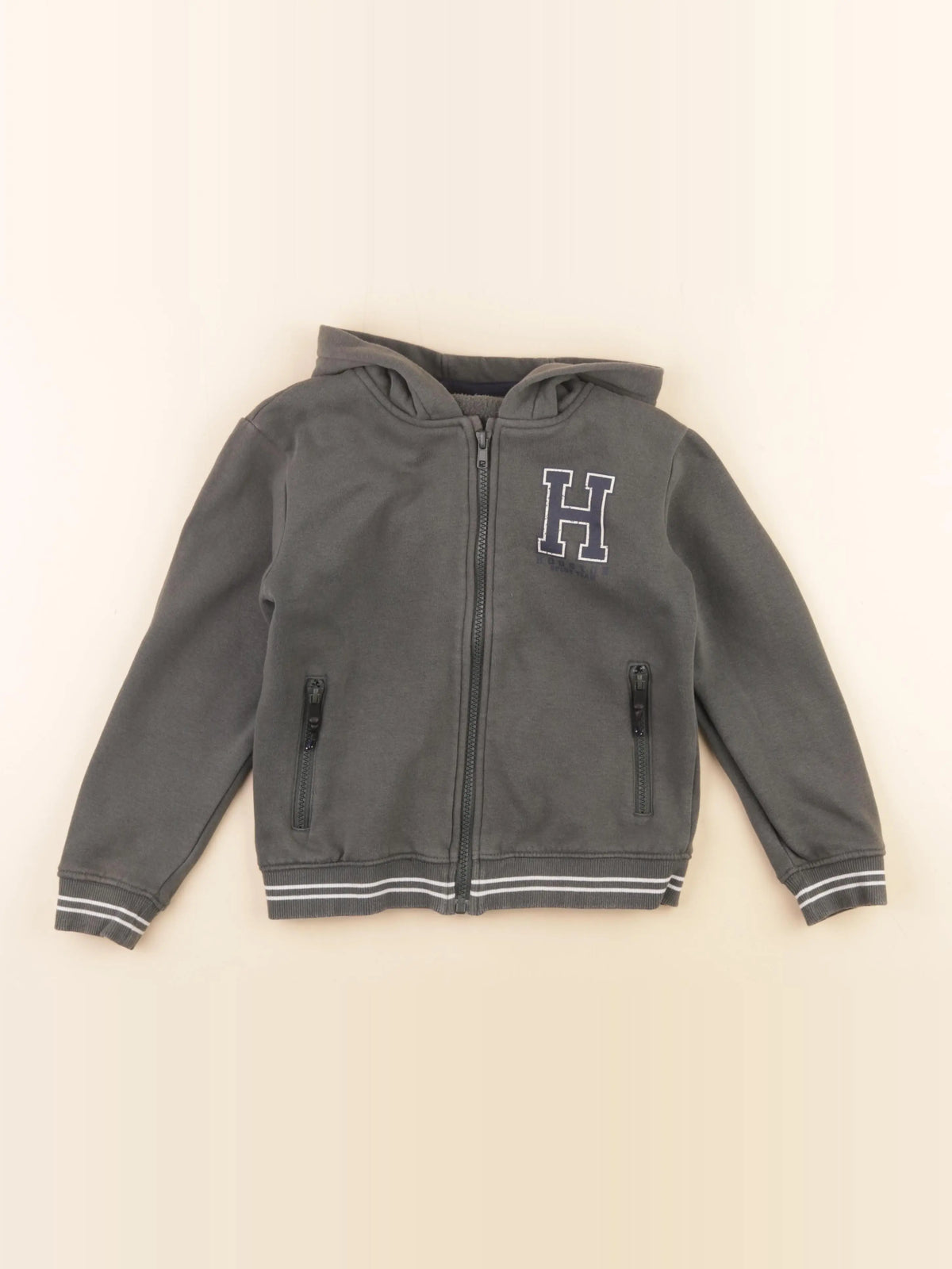 Vertbaudet - sweat vert - 8 ans