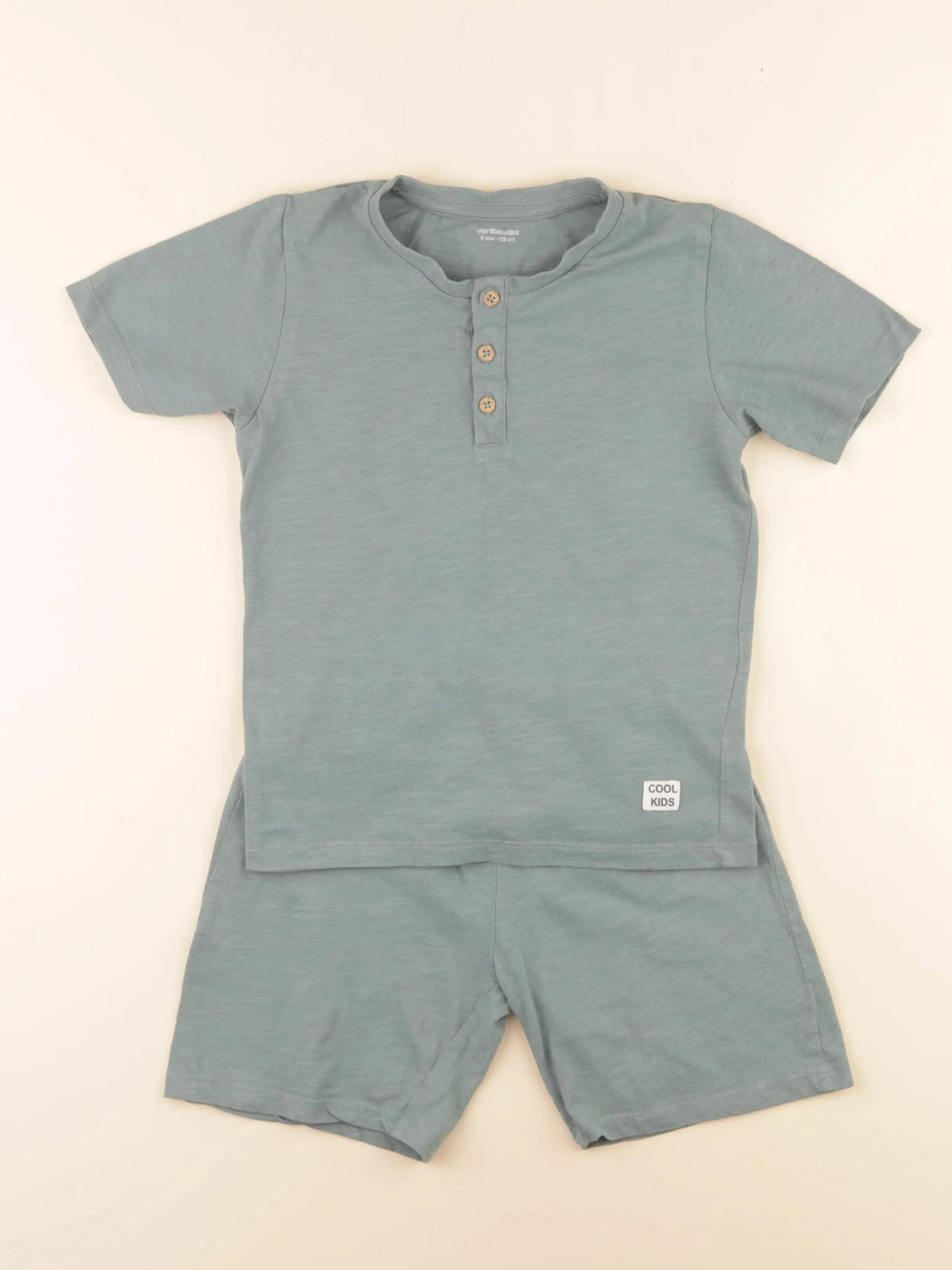 Vertbaudet - pyjama coton vert - 8 ans