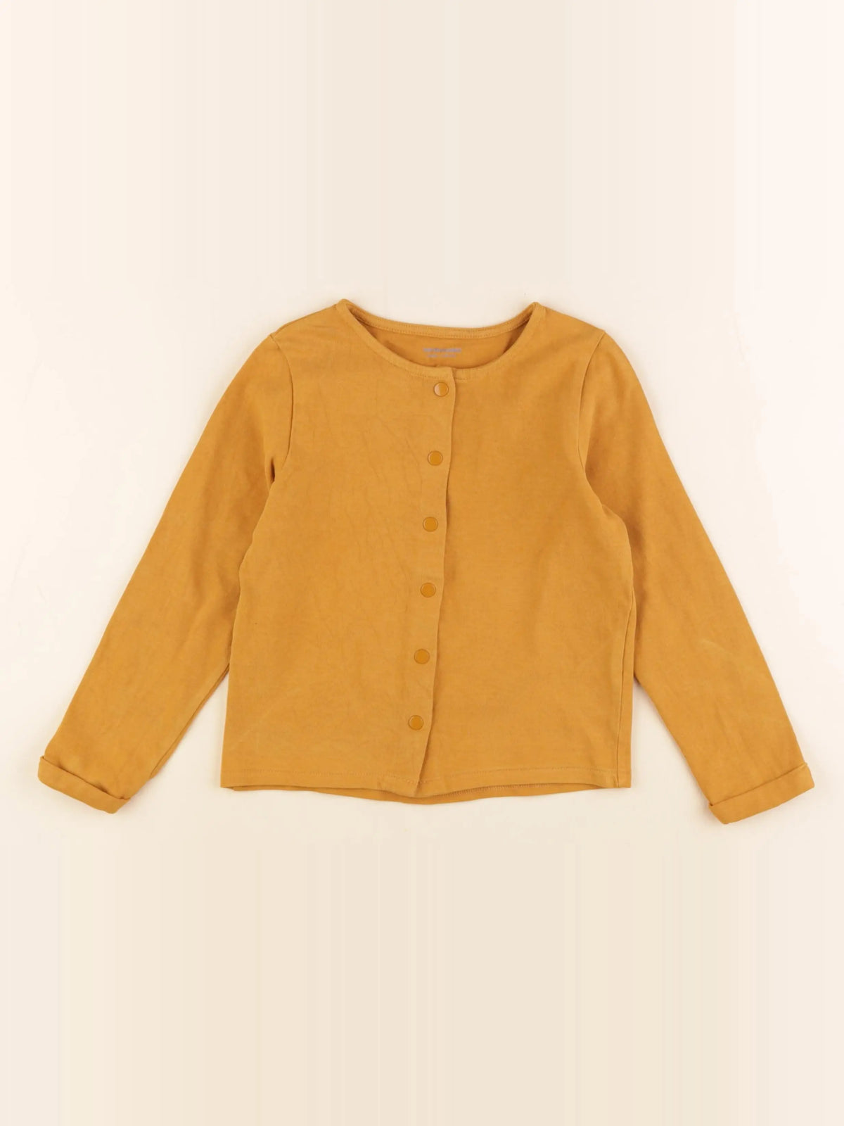 Vertbaudet - sweat coton jaune - 6 ans