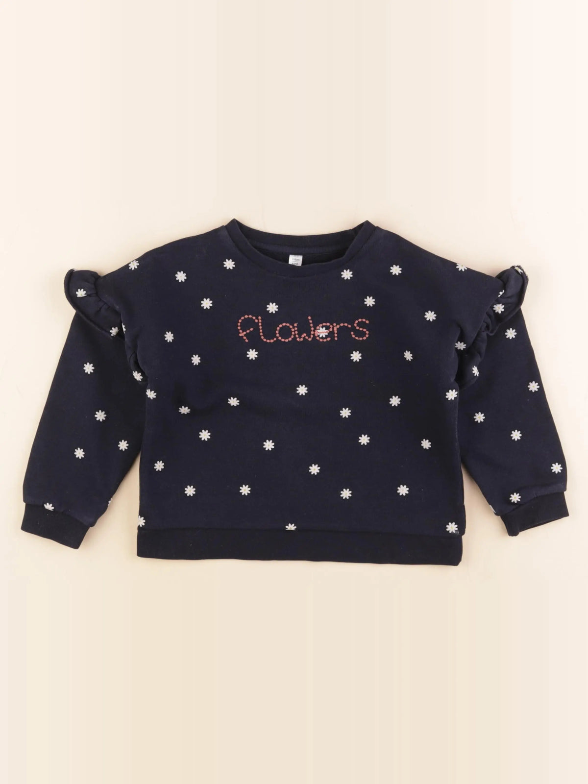 Vertbaudet - sweat coton bleu - 7 ans