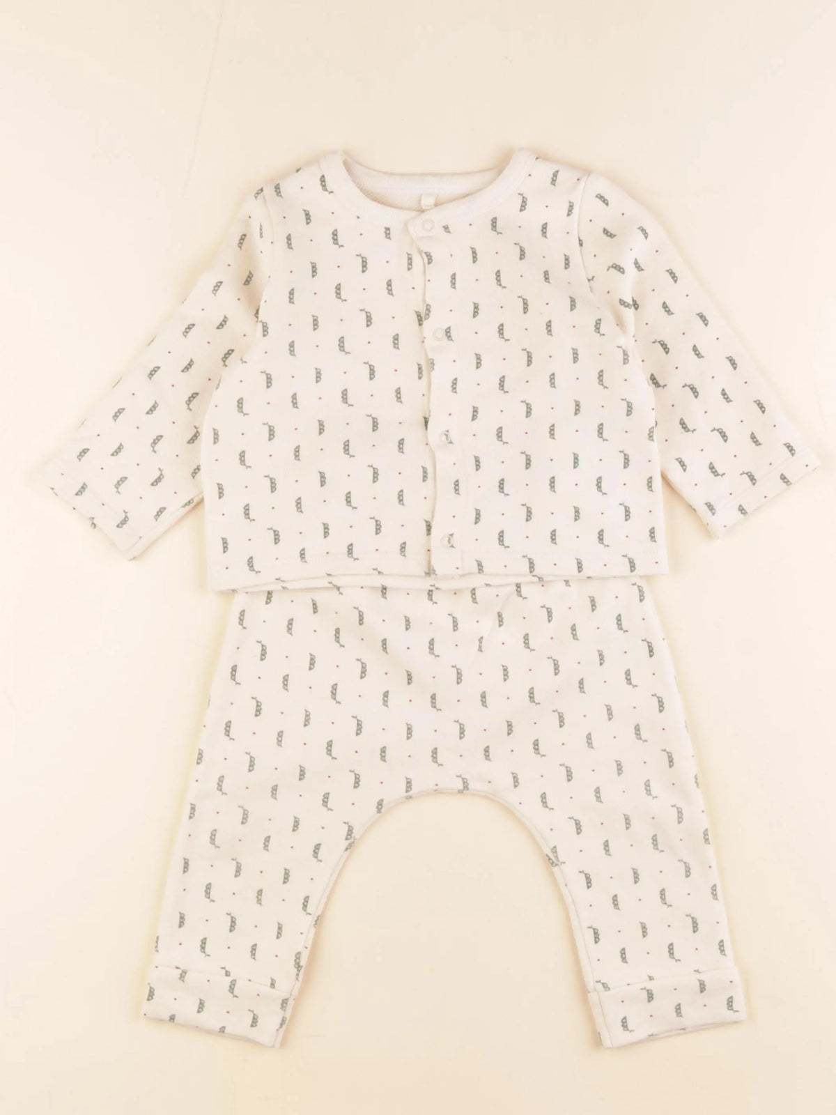 Petit Bateau - ensemble beige - 12 mois