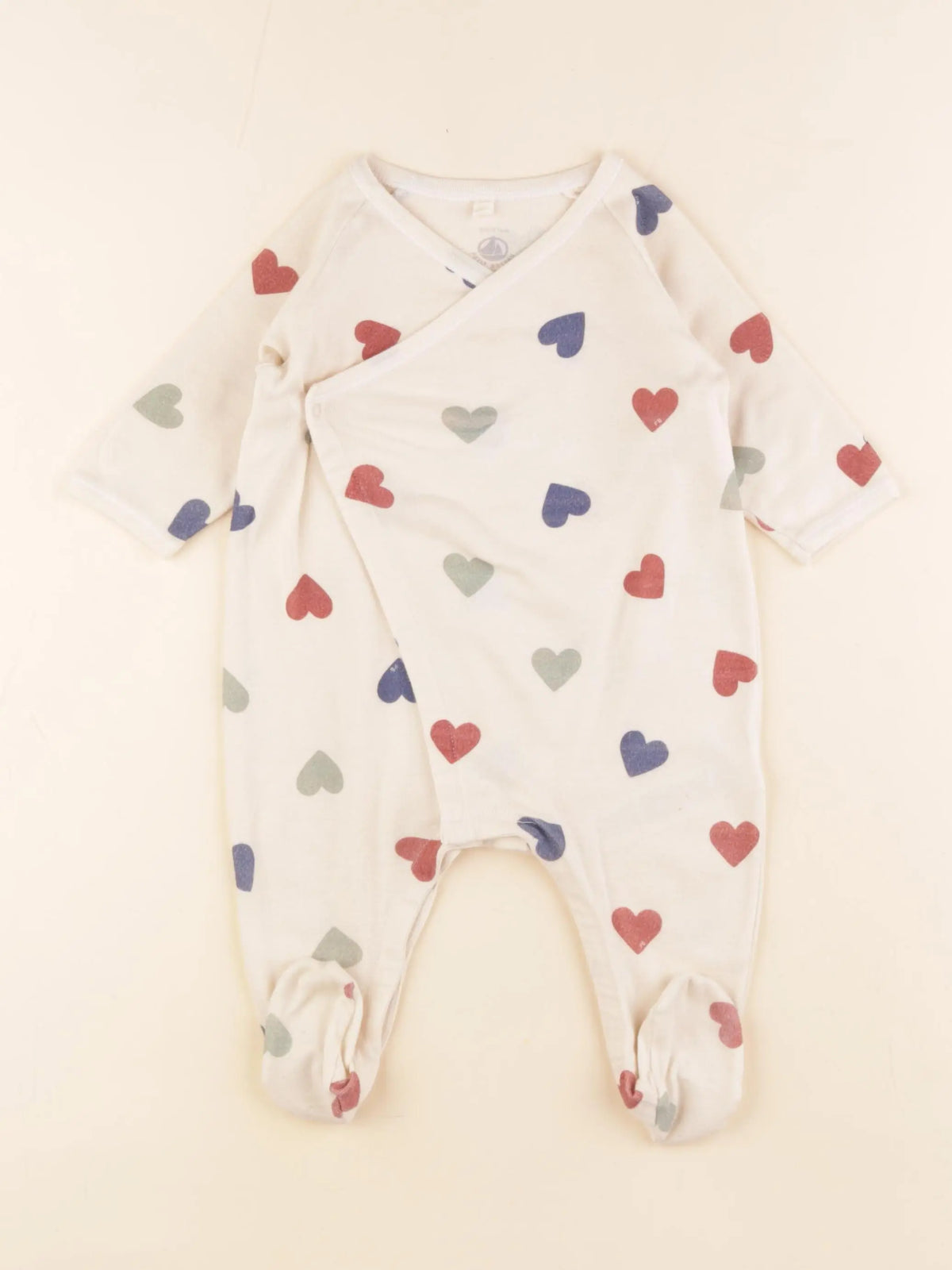 Petit Bateau - pyjama coton beige - 6 mois