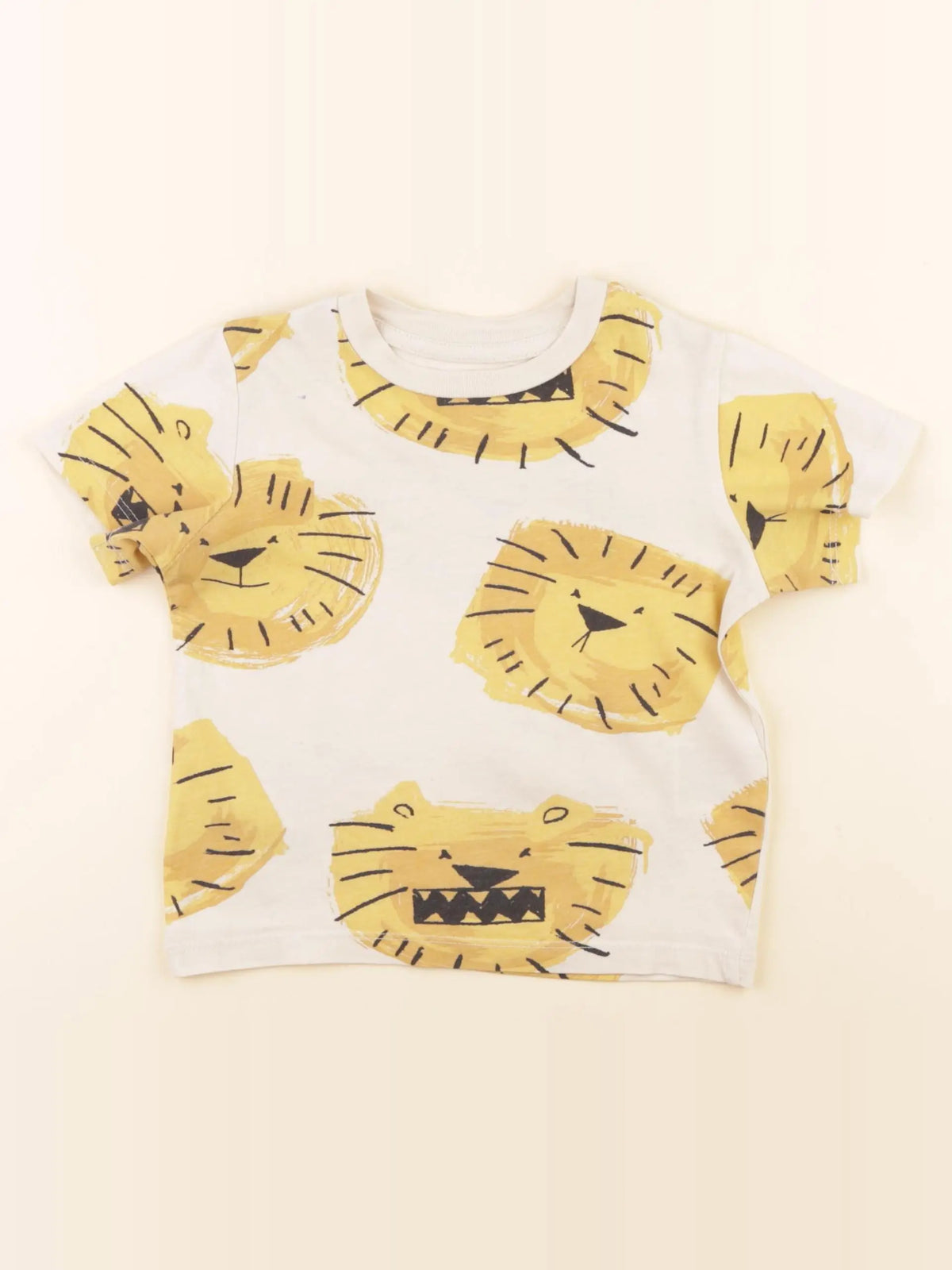 H&M - tee-shirt beige, jaune - 18/24 mois