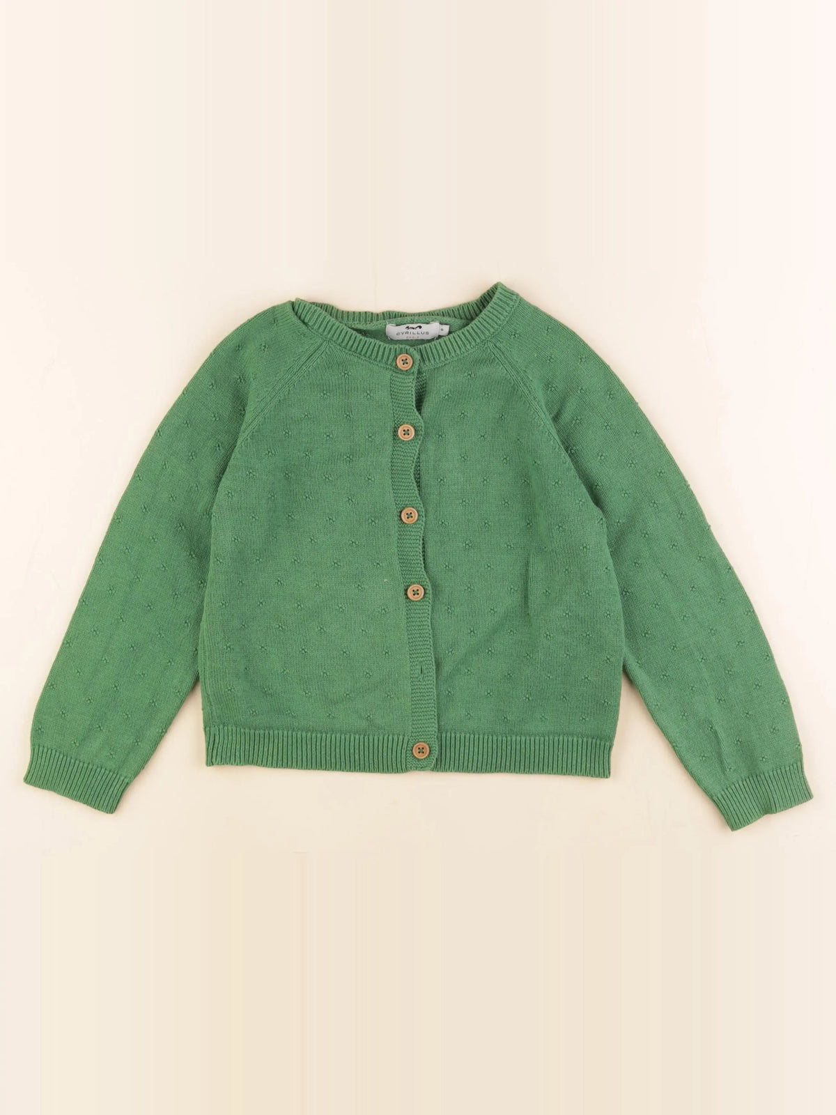 Cyrillus - gilet vert - 8 ans