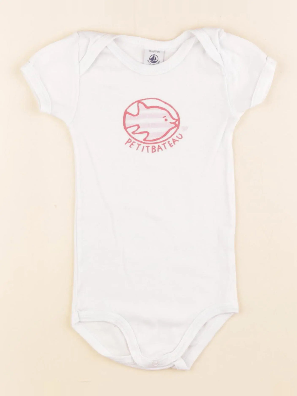 Petit Bateau - body blanc - 18 mois