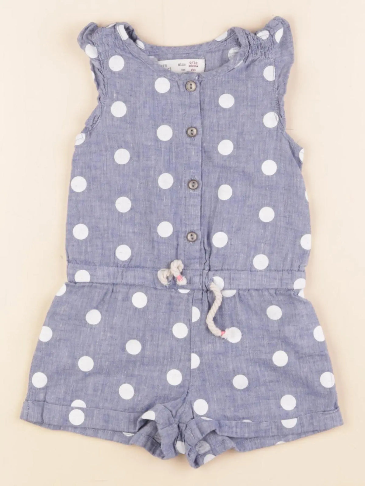 Zara - combinaison blanc, bleu - 9/12 mois