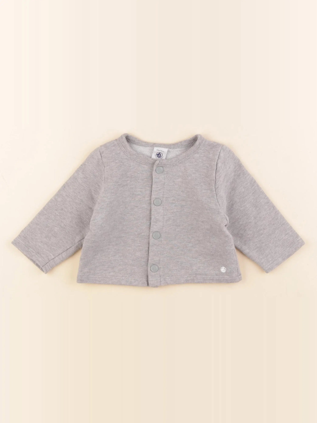 Petit Bateau - sweat gris - 12 mois