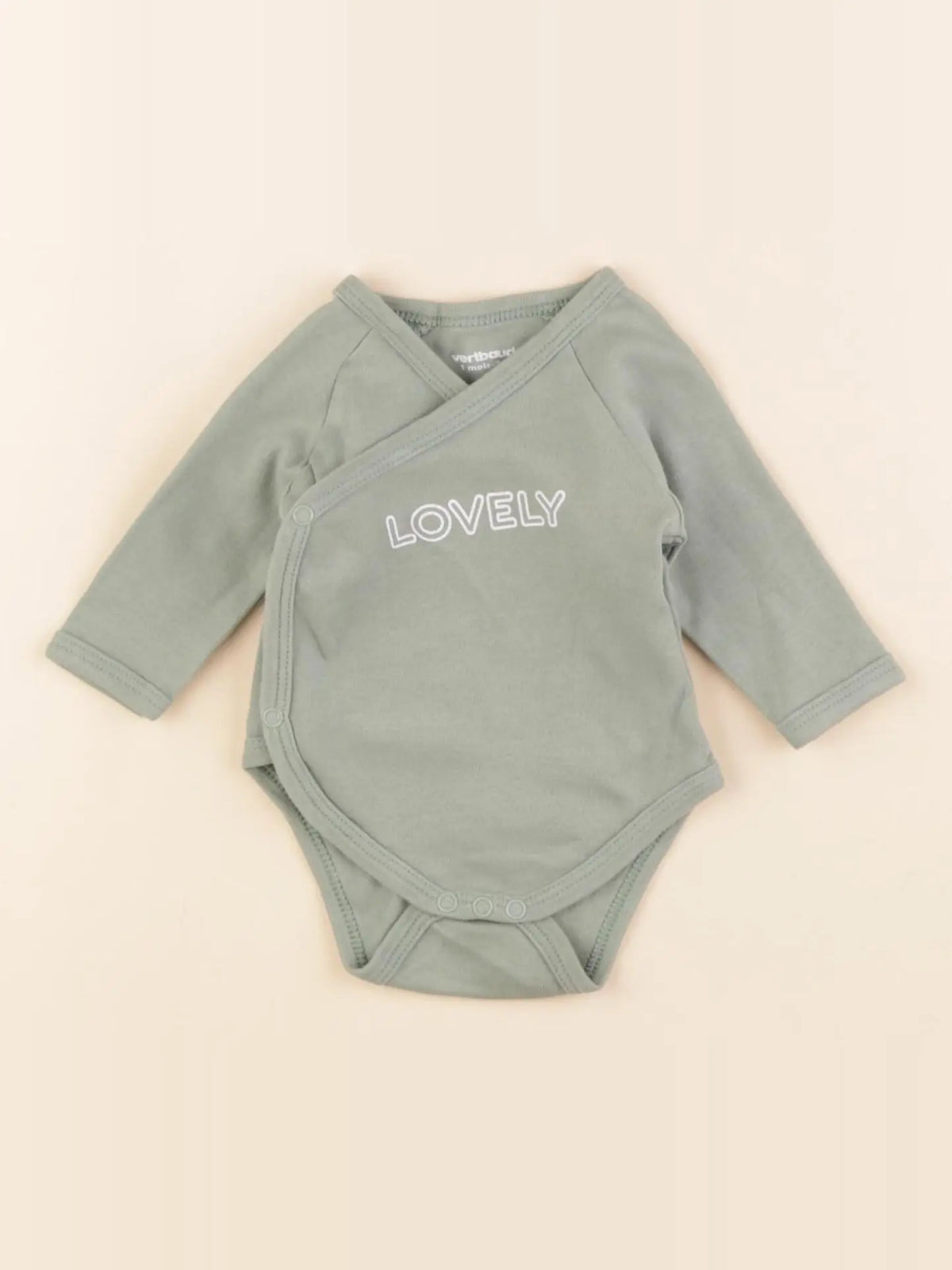 Vertbaudet - body vert - 1 mois
