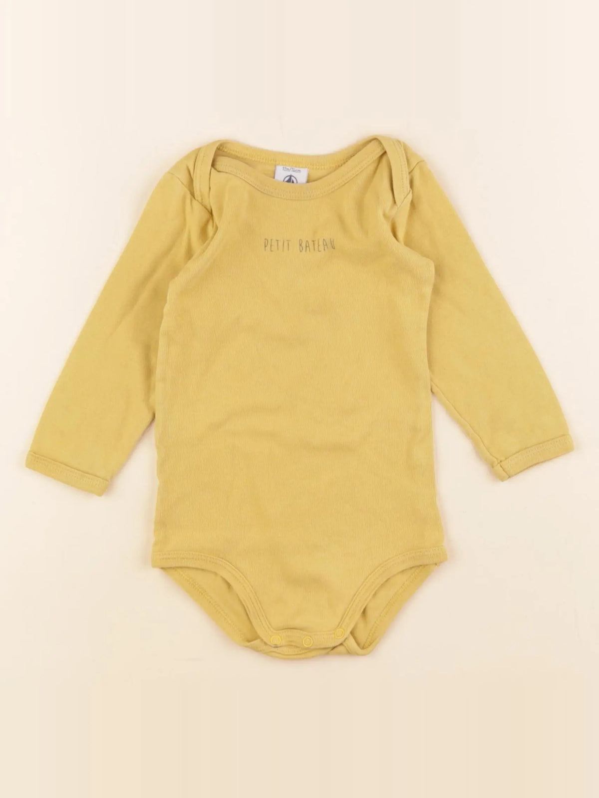 Petit Bateau - body jaune - 12 mois