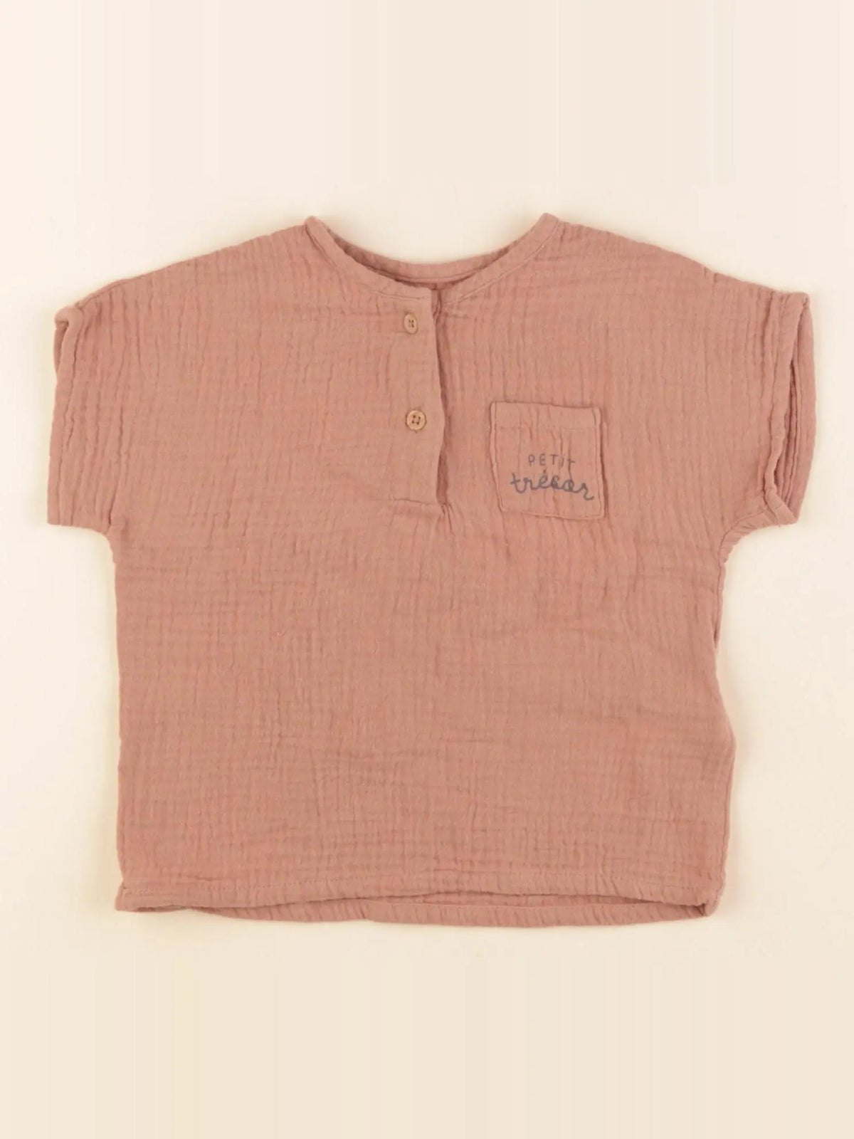 Vertbaudet - blouse marron - 12 mois