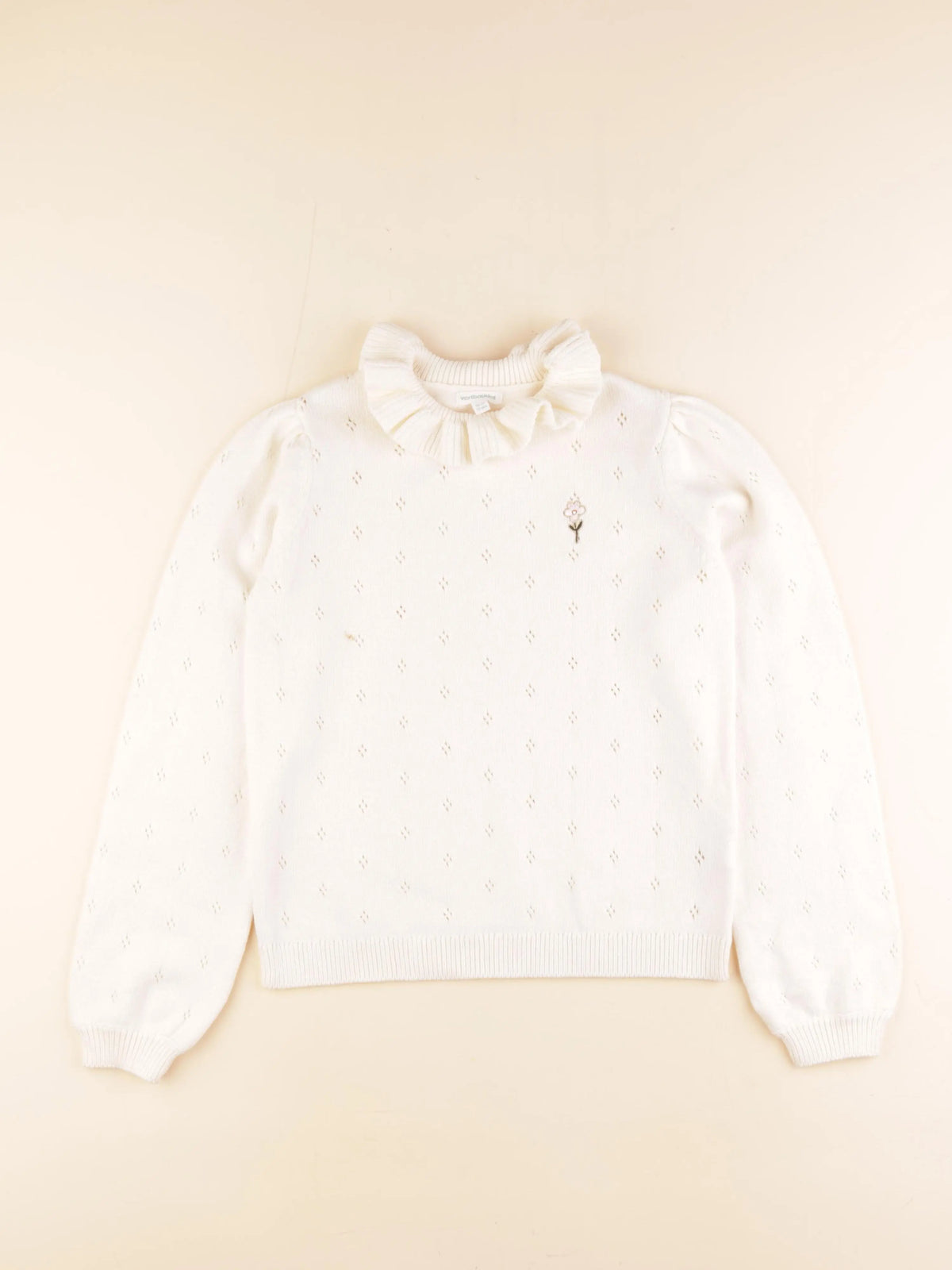 Vertbaudet - pull blanc - 12 ans