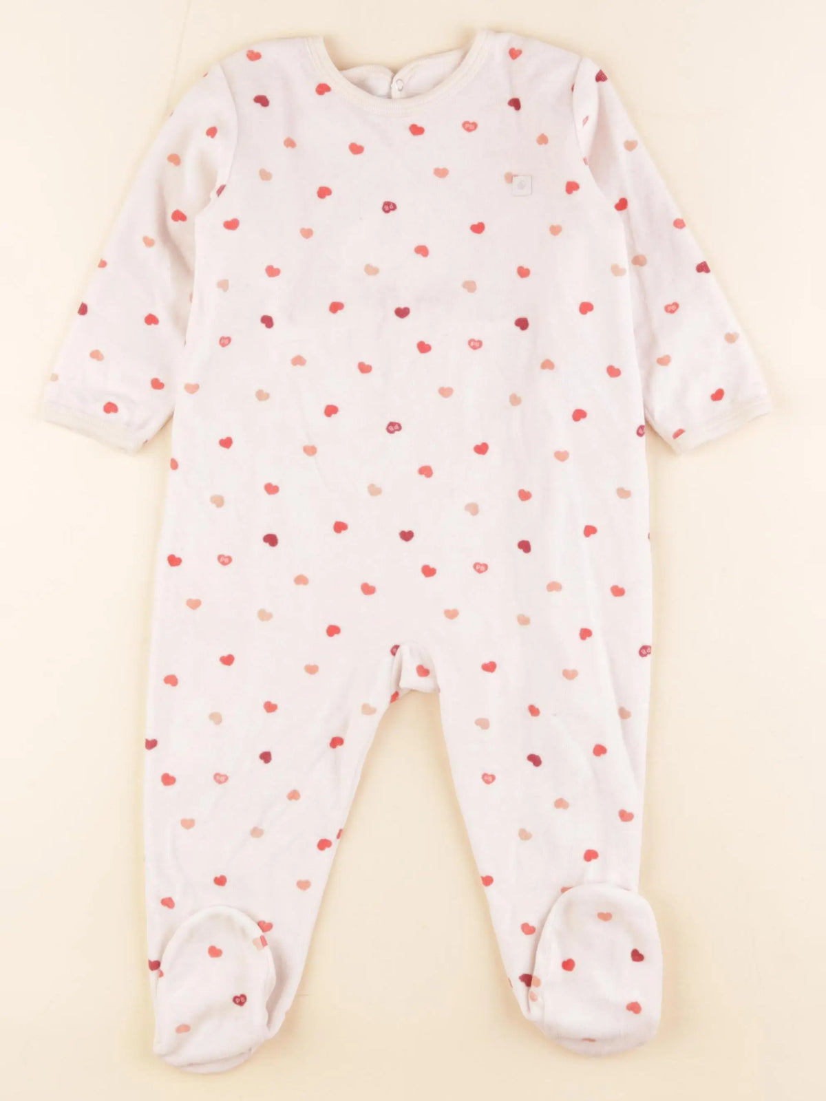 Petit Bateau - pyjama velours rose - 18 mois