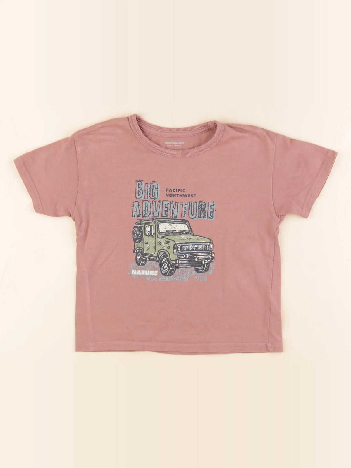 Vertbaudet - tee-shirt rose - 4 ans