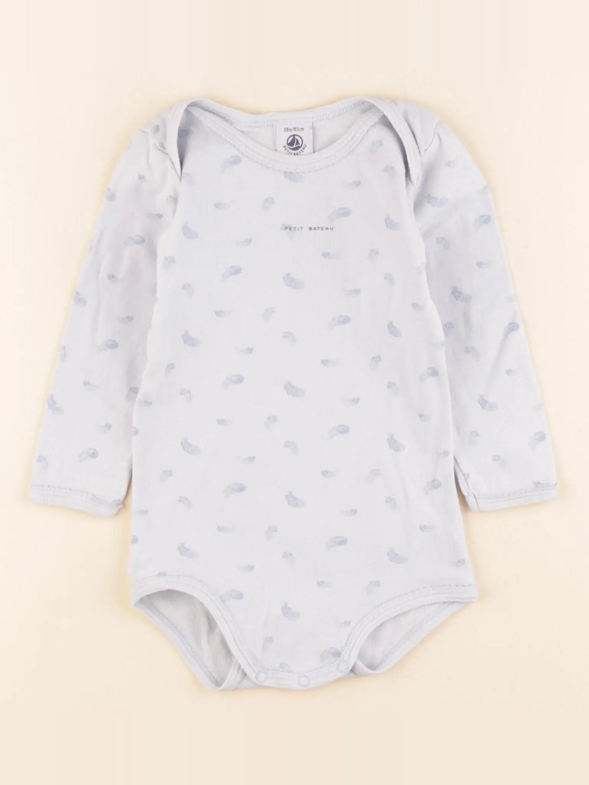 Petit Bateau - body bleu - 18 mois