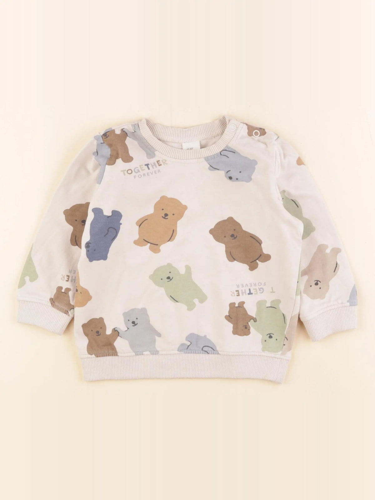 H&M - sweat beige - 12/18 mois