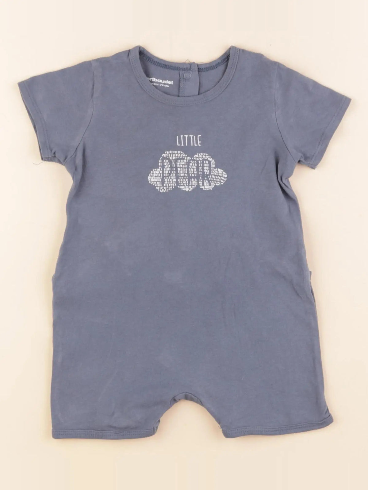 Vertbaudet - pyjama coton bleu - 12 mois