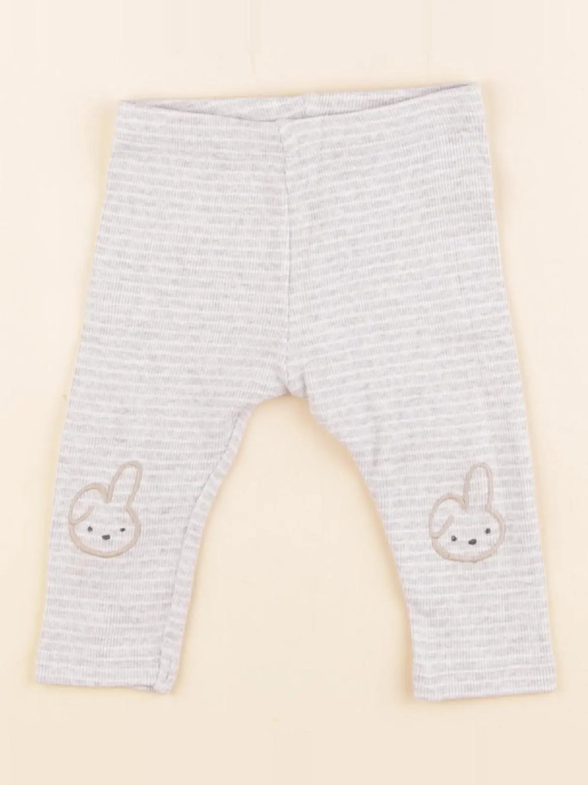 Marks & Spencer  - legging blanc, gris - 6/9 mois