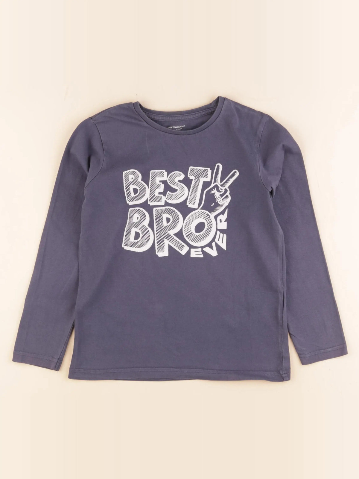 Vertbaudet - tee-shirt bleu - 8 ans