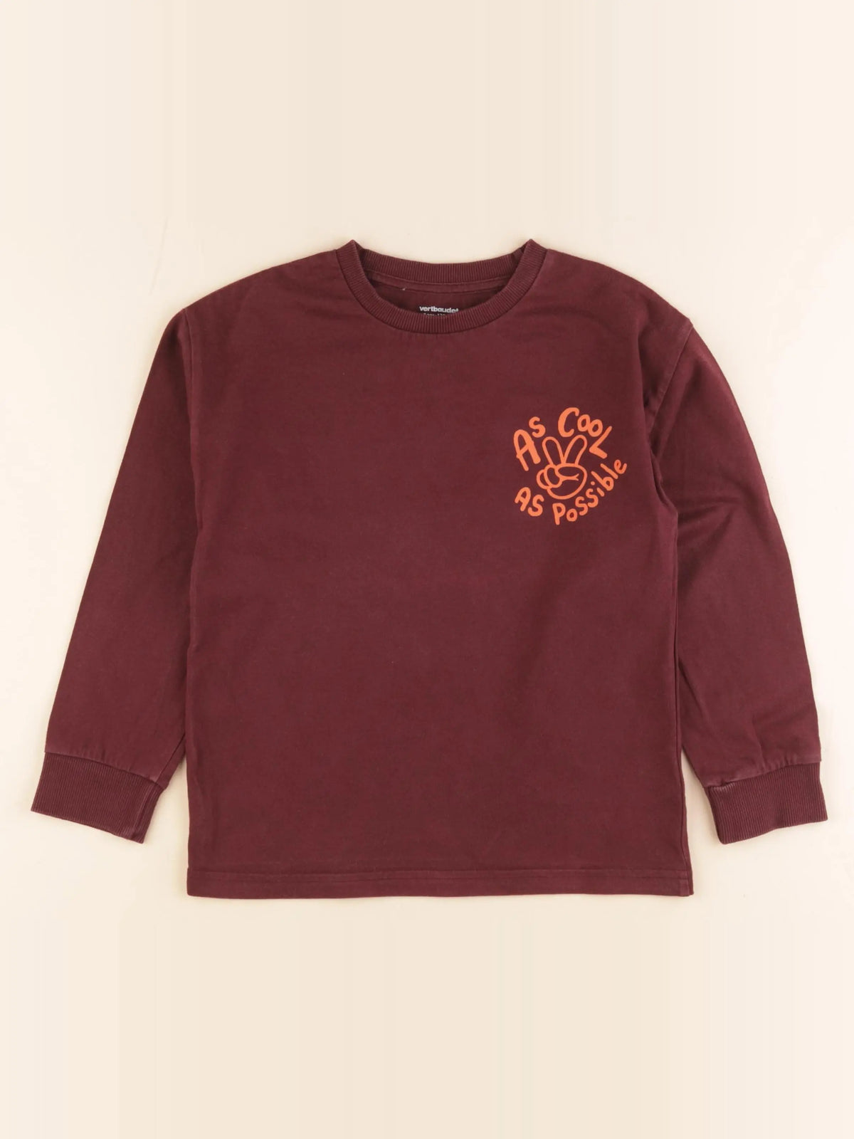 Vertbaudet - tee-shirt rouge - 8 ans