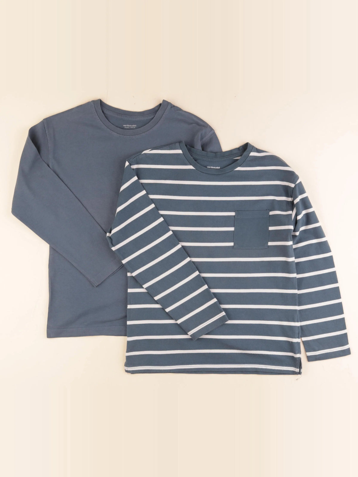 Vertbaudet - lot de 2 tee-shirts bleu - 10 ans