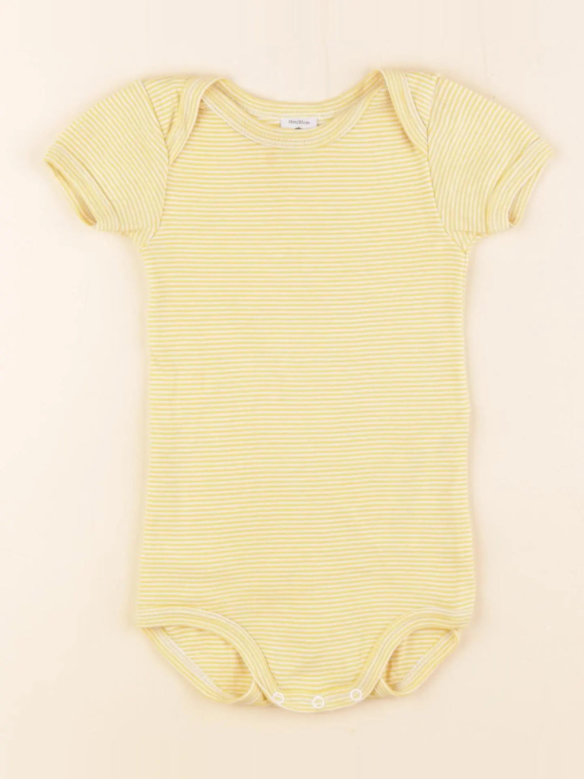 Petit Bateau - body jaune - 18 mois