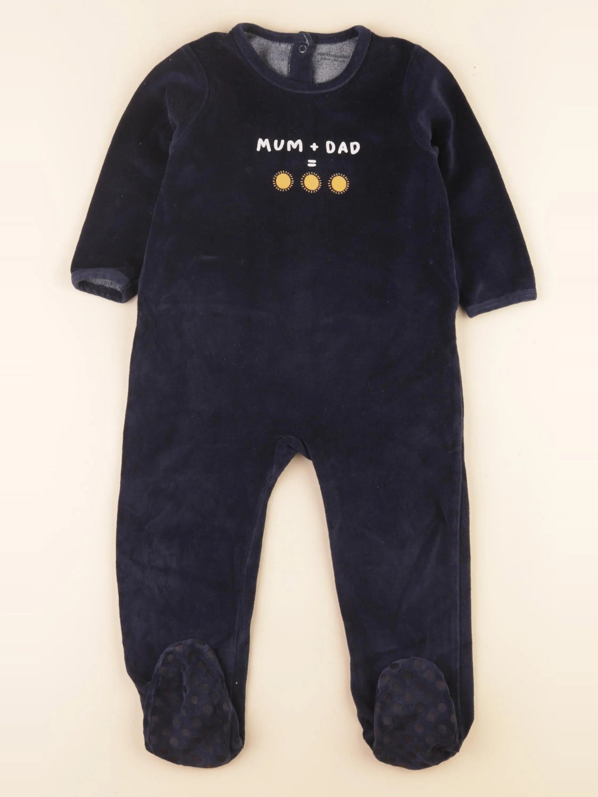Vertbaudet - pyjama velours bleu - 2 ans