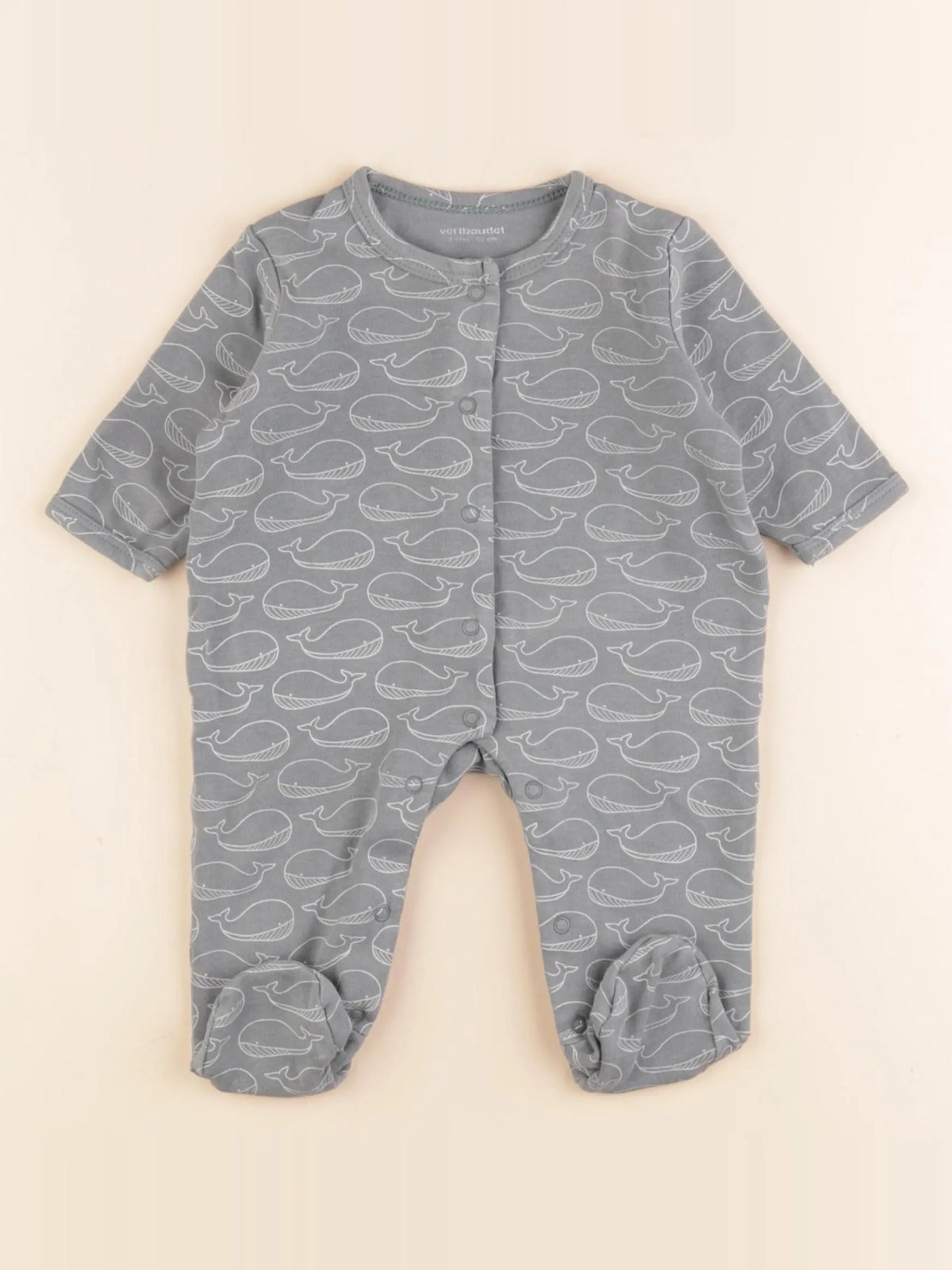 Vertbaudet - pyjama coton vert - 3 mois