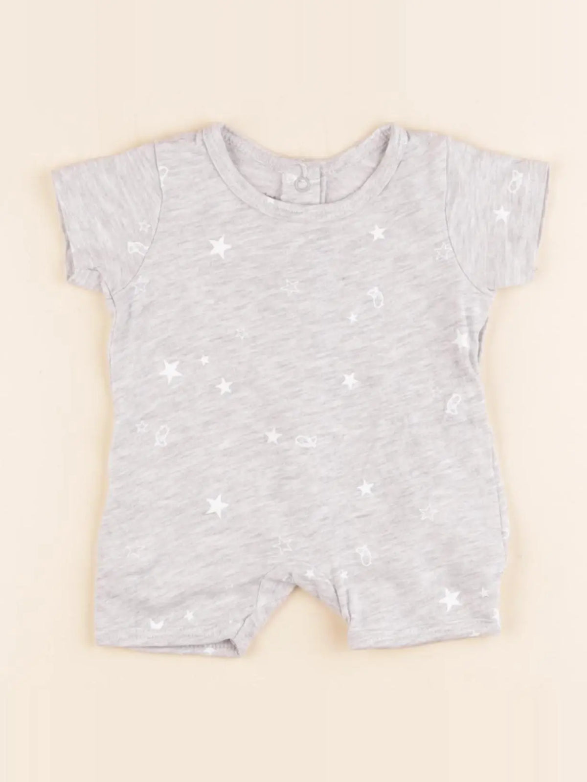 Vertbaudet - pyjama coton gris - 0 mois