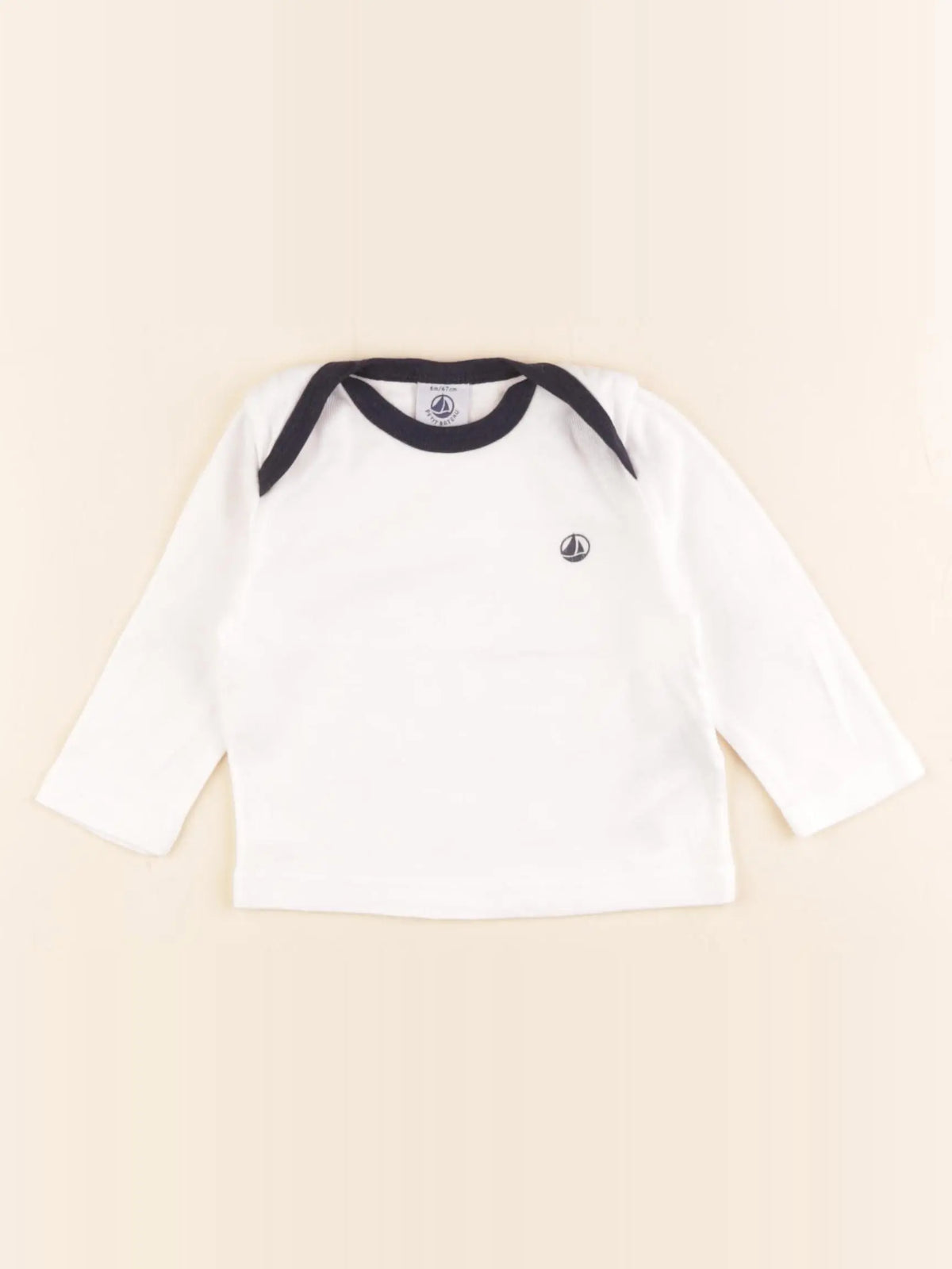 Petit Bateau - maillot de corps blanc - 6 mois