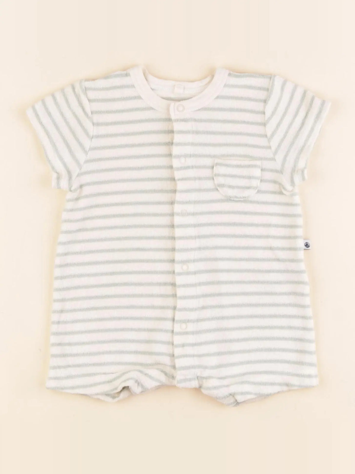 Petit Bateau - combinaison beige, vert - 1 mois