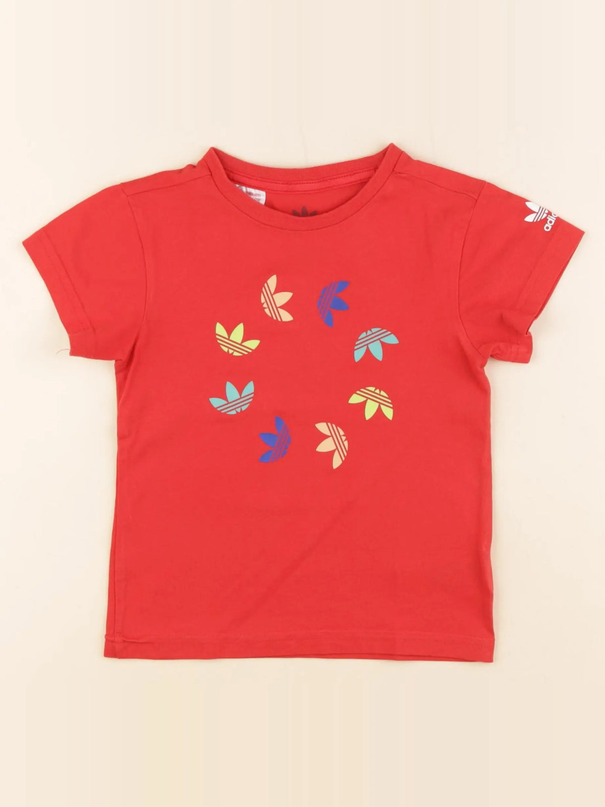 Adidas - tee-shirt rouge - 3/4 ans