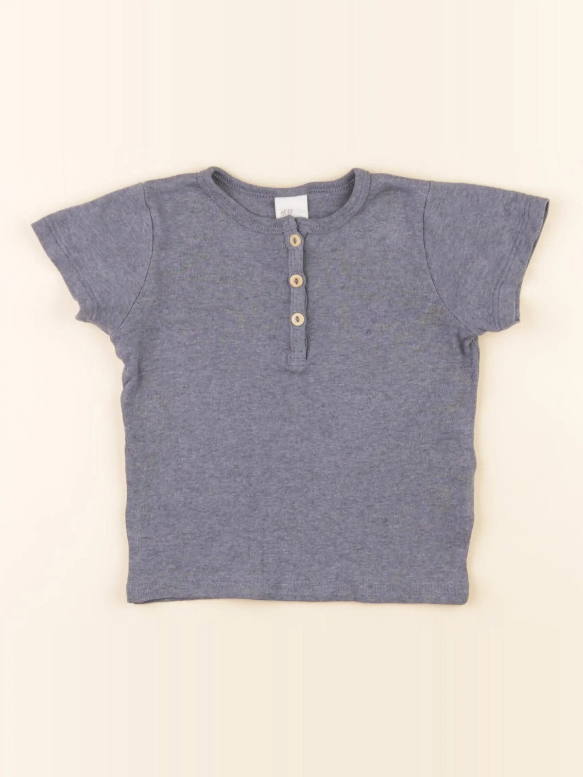 H&M - tee-shirt bleu - 12/18 mois