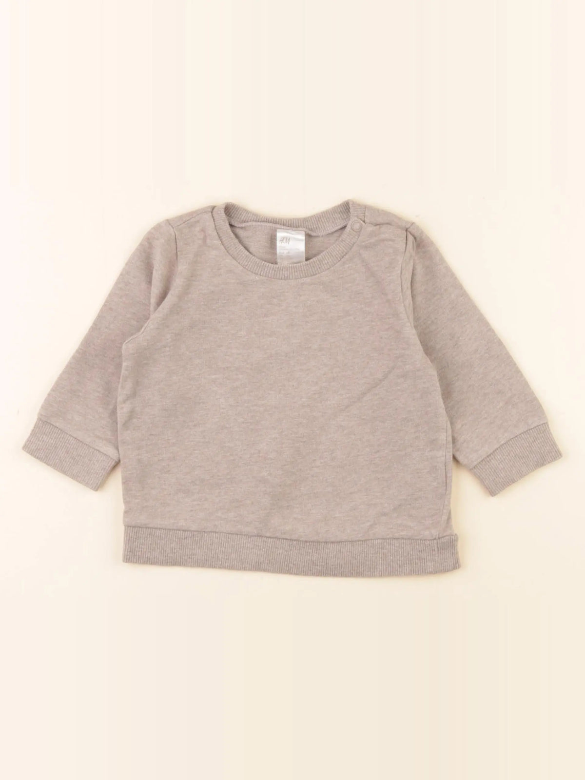 H&M - sweat beige - 4/6 mois