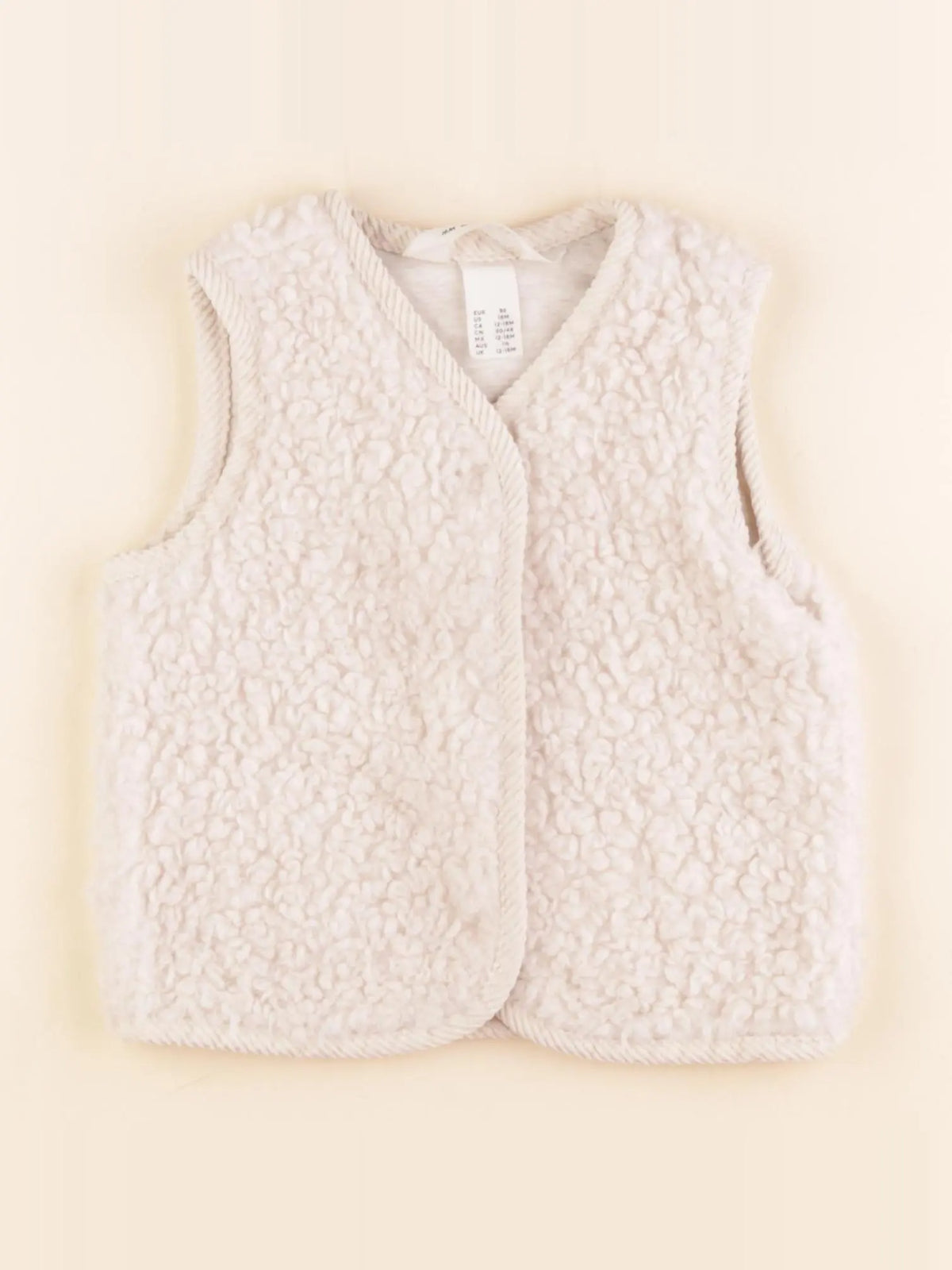 H&M - gilet beige - 12/18 mois