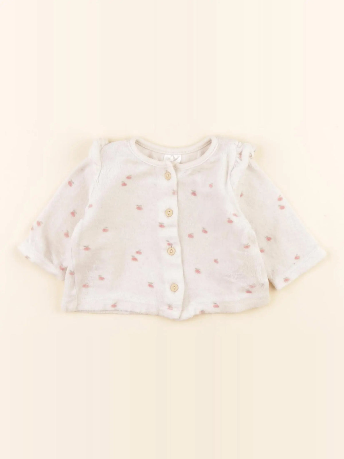 H&M - gilet beige, rose - 0/1 mois