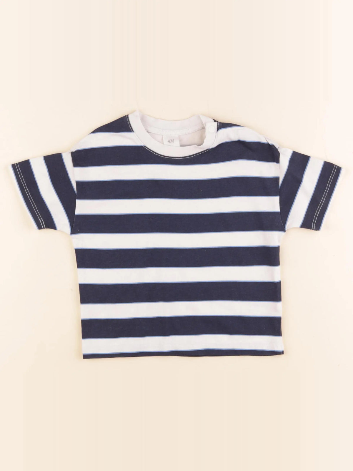 H&M - tee-shirt bleu - 9/12 mois