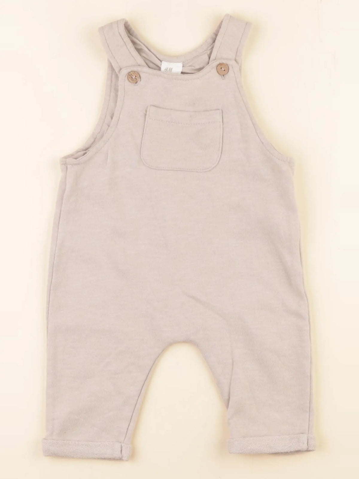 H&M - salopette beige - 6/9 mois
