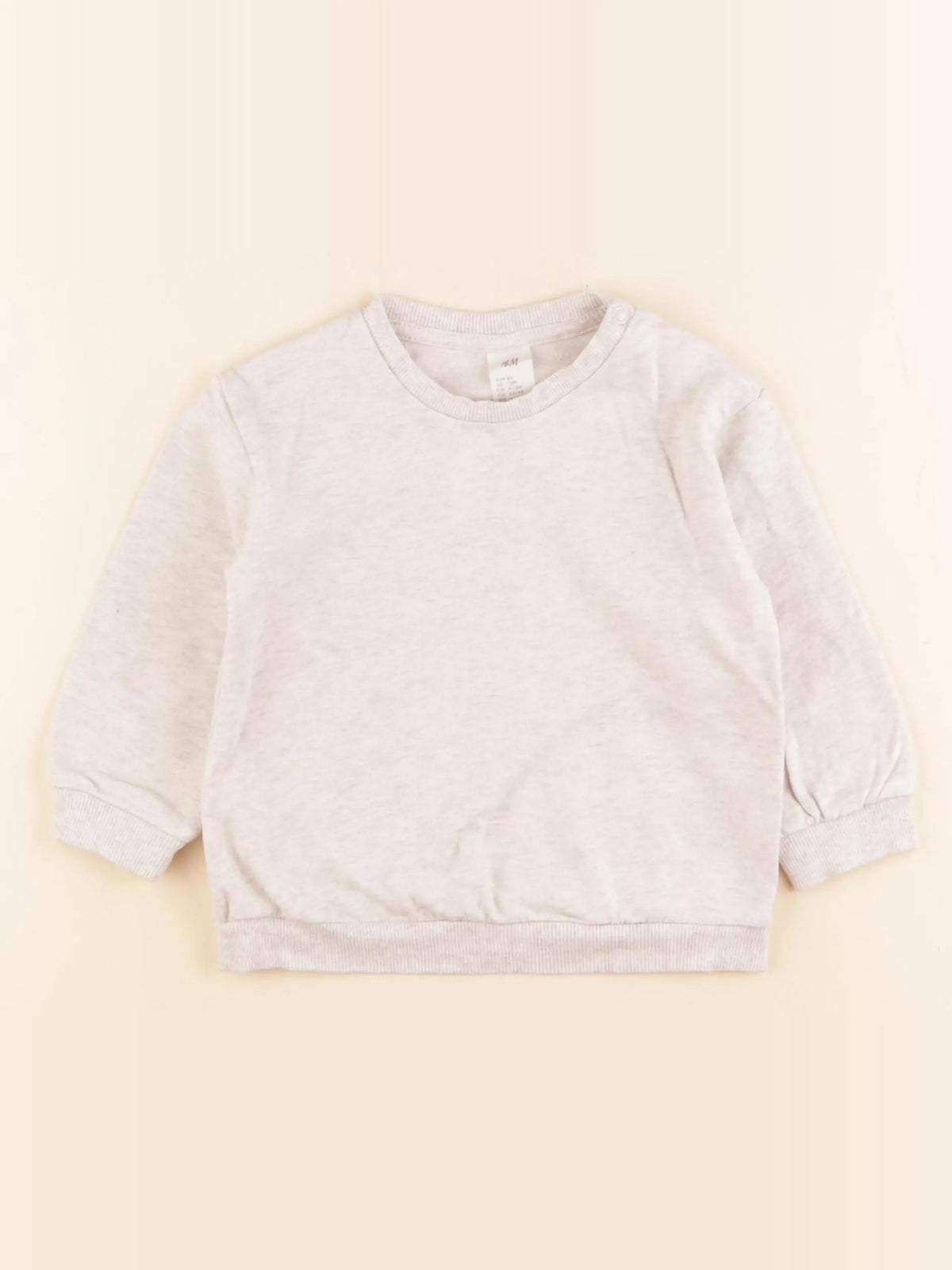 H&M - sweat beige - 9/12 mois