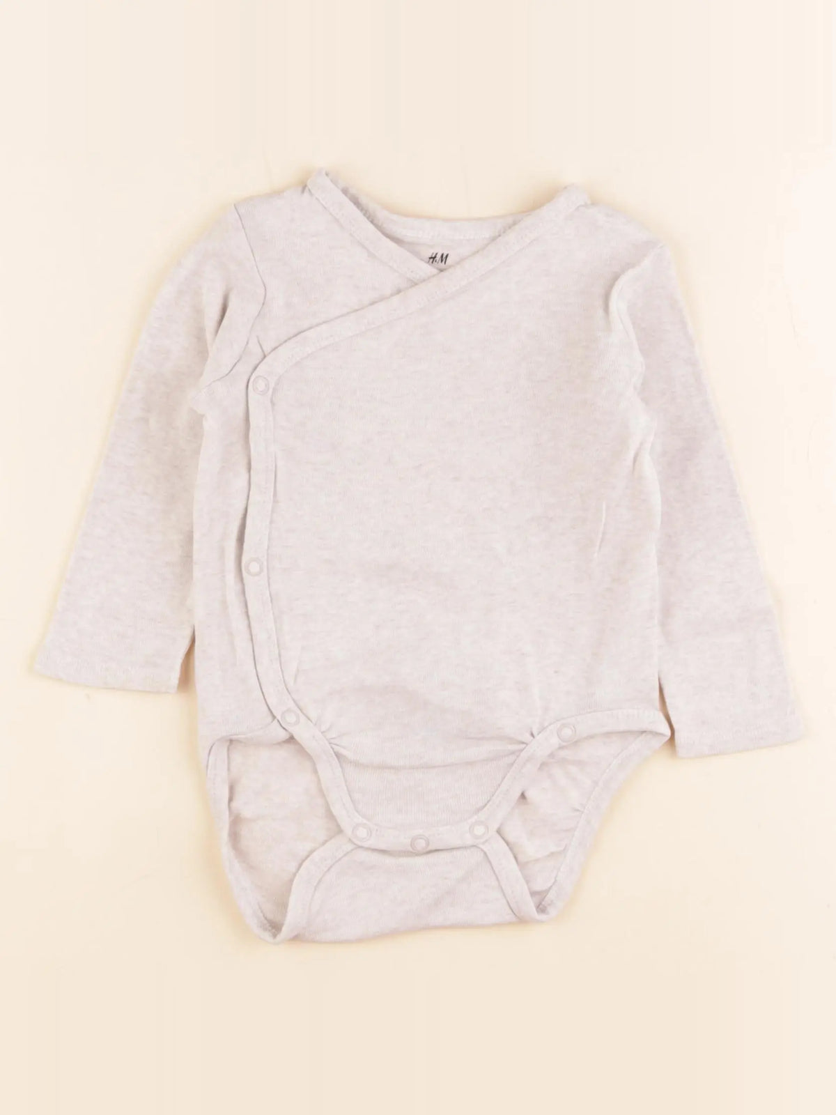 H&M - body beige - 6/9 mois