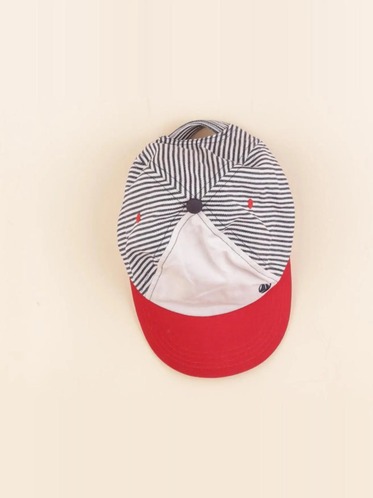 Petit Bateau - casquette bleu, rouge - 12/18 mois