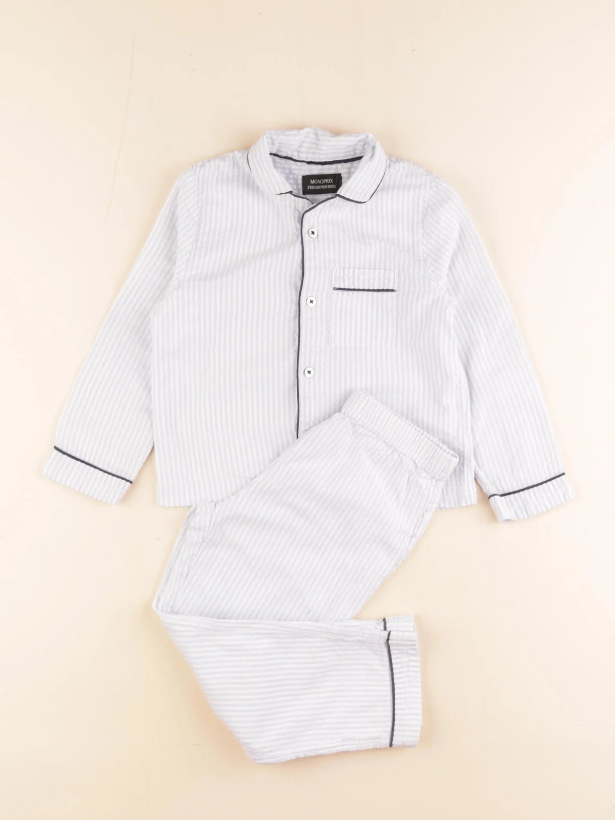 Monoprix - pyjama coton bleu - 4 ans