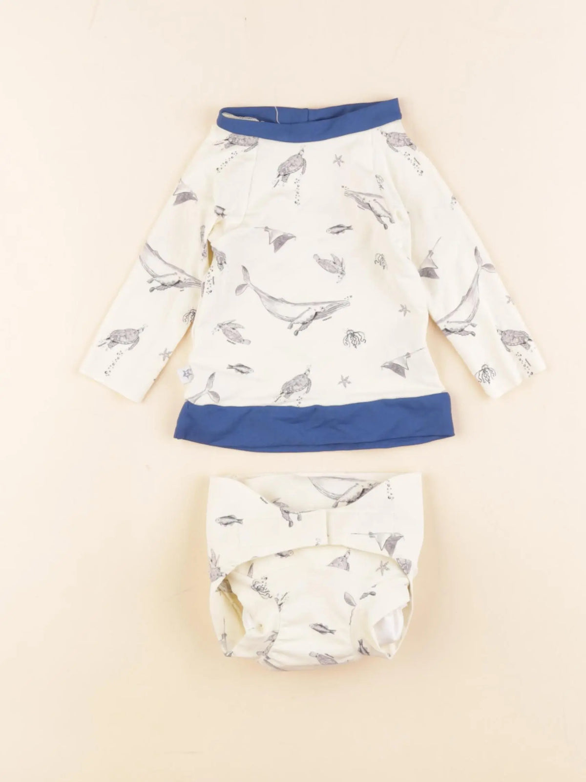 Hamac - maillot de bain beige, bleu - 6 mois