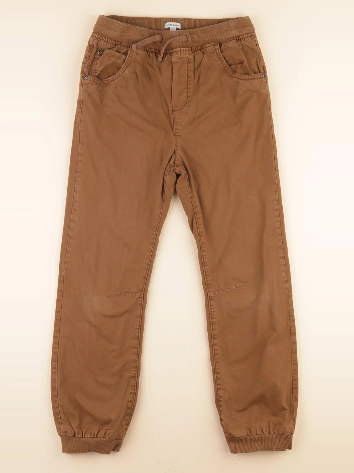Vertbaudet - pantalon doublé marron - 12 ans