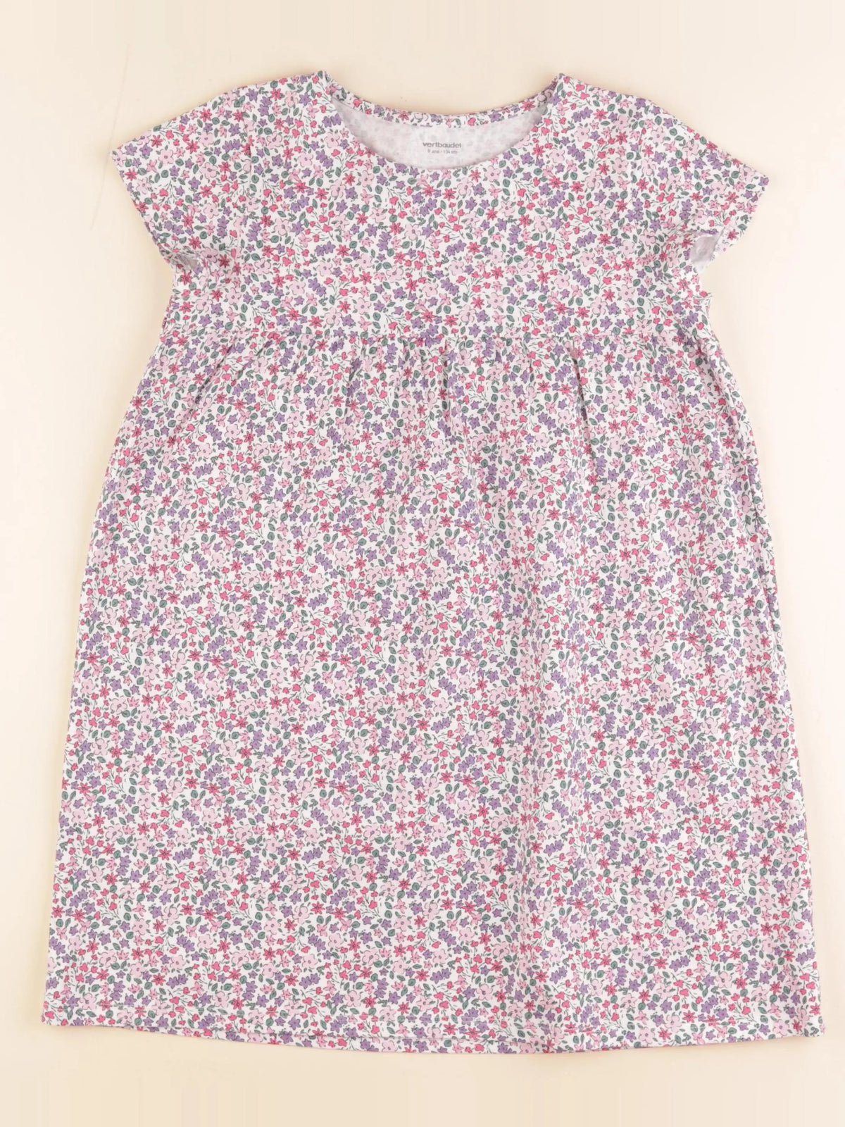Vertbaudet - robe violet, rose - 9 ans