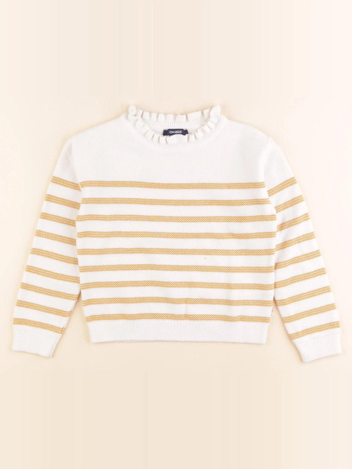 Okaidi - pull blanc - 6 ans