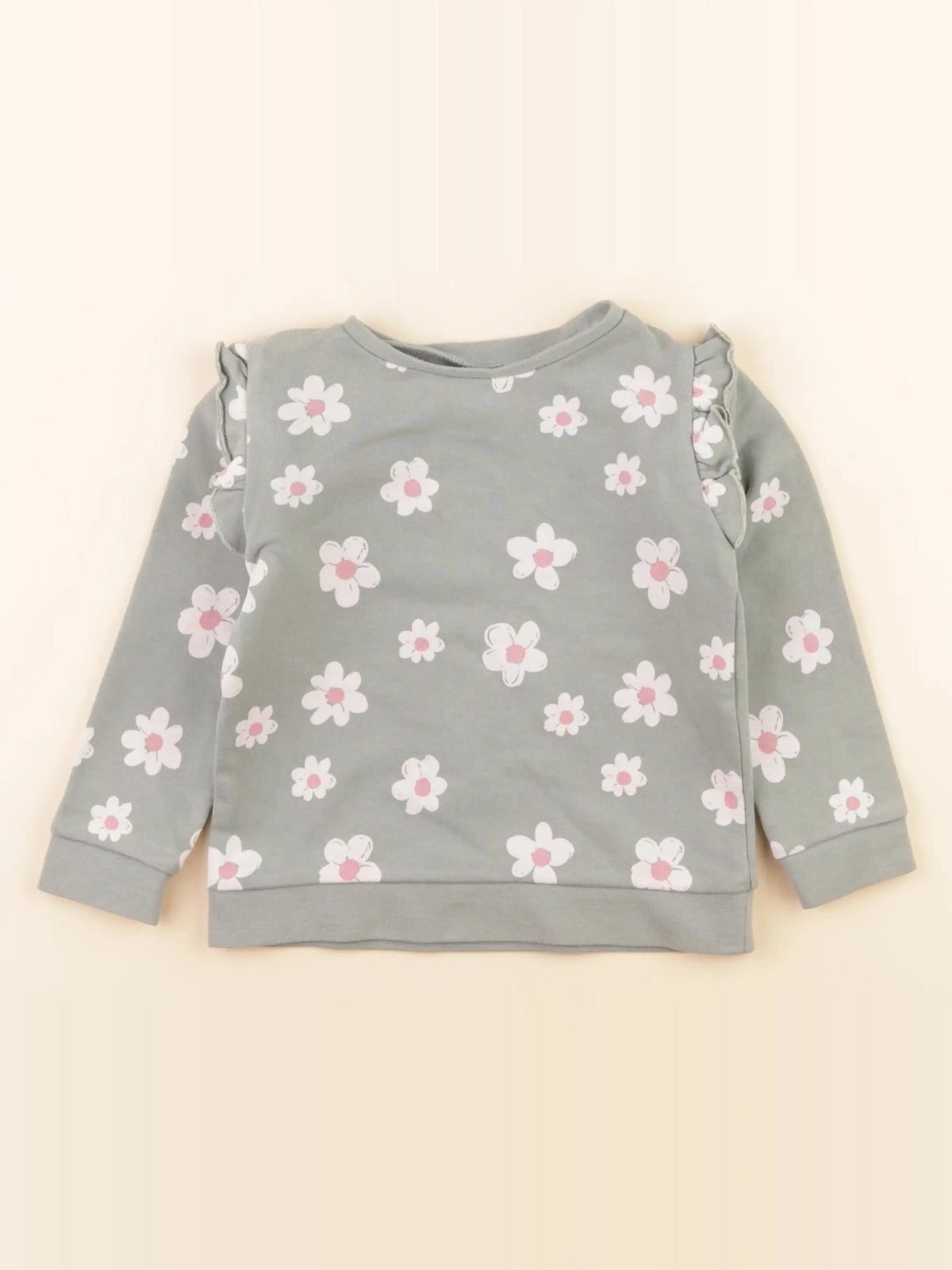 Vertbaudet - sweat vert - 2 ans