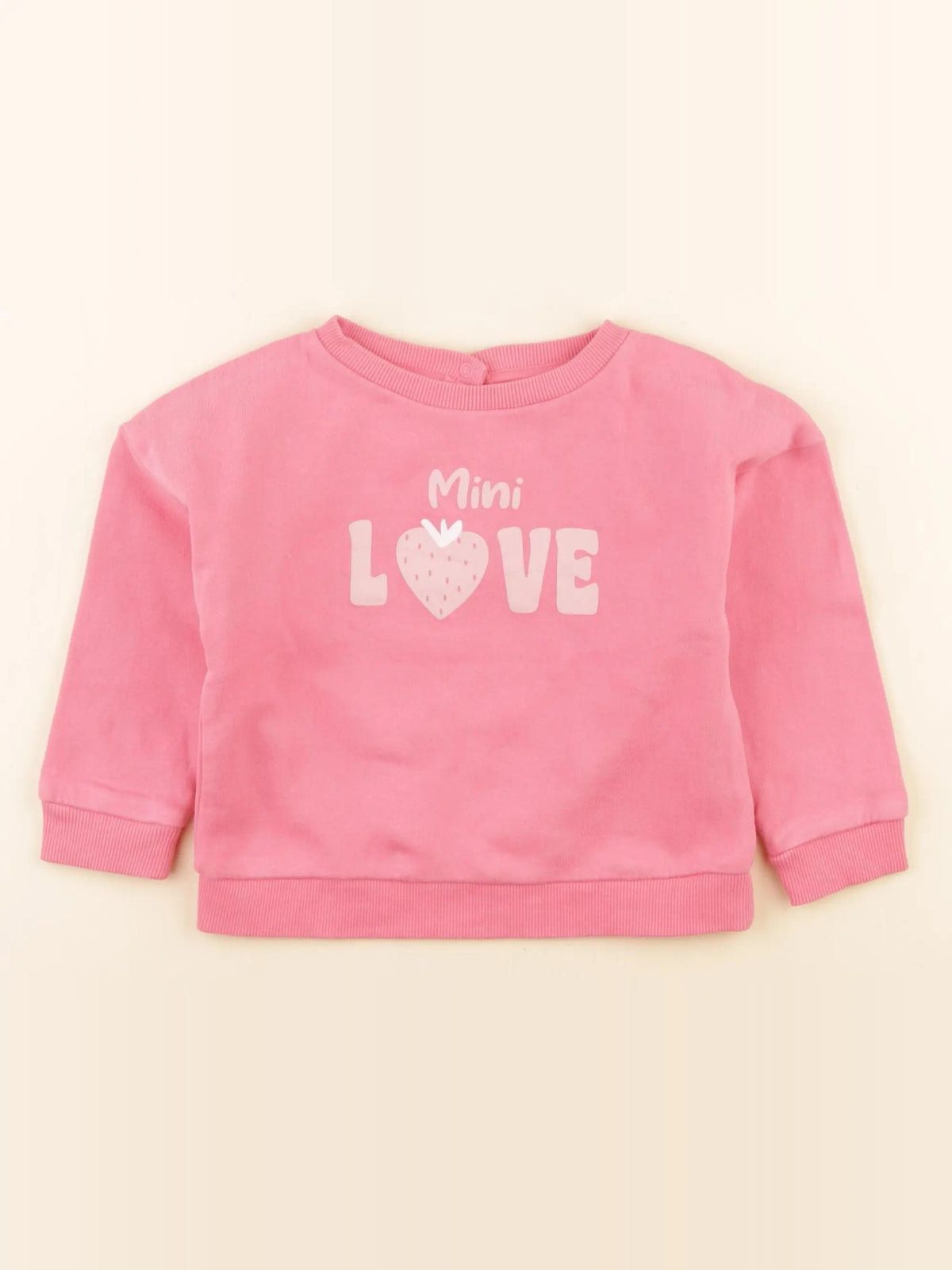 Vertbaudet - sweat rose - 24 mois